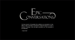 Desktop Screenshot of epicconversations.com